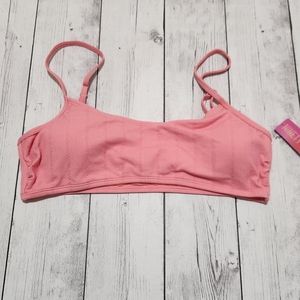 NWT NINETY-NINE XL Pink womens bikini top